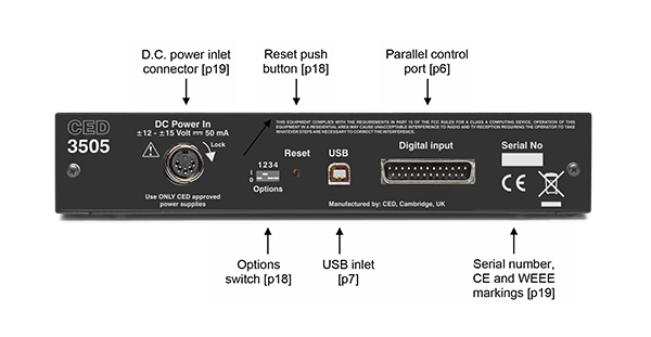 3505 programmable-attenuator rear